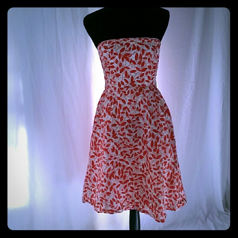 J. Crew Floral Strapless Dress